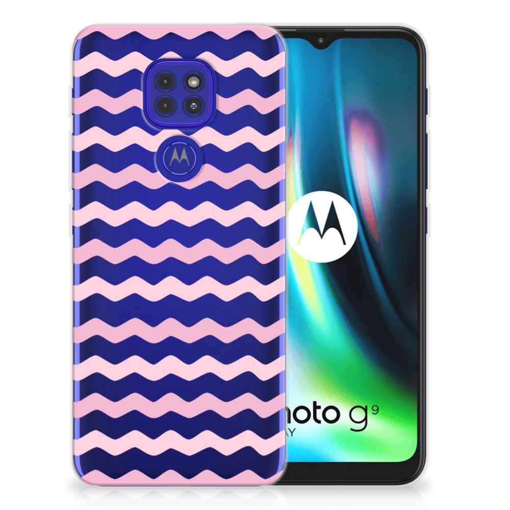 Motorola Moto G9 Play | E7 Plus TPU bumper Waves Roze B2C Telecom