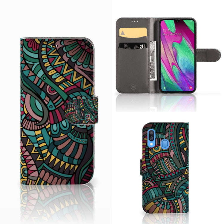 Samsung Galaxy A40 Telefoon Hoesje Aztec