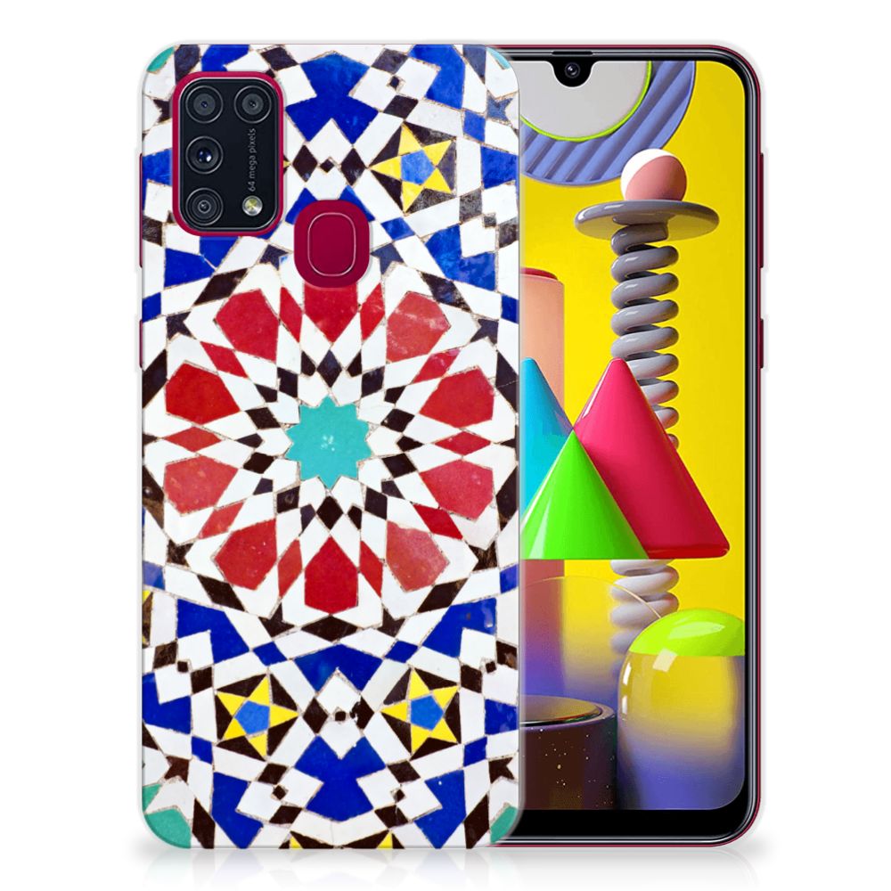 Samsung Galaxy M31 TPU Siliconen Hoesje Mozaïek B2C Telecom