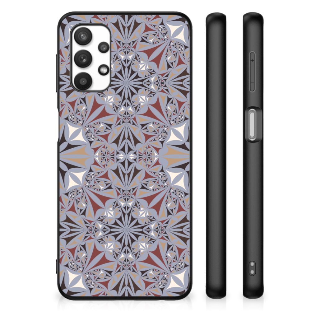 Samsung Galaxy A32 5G Marmeren Print Telefoonhoesje Flower Tiles B2C Telecom