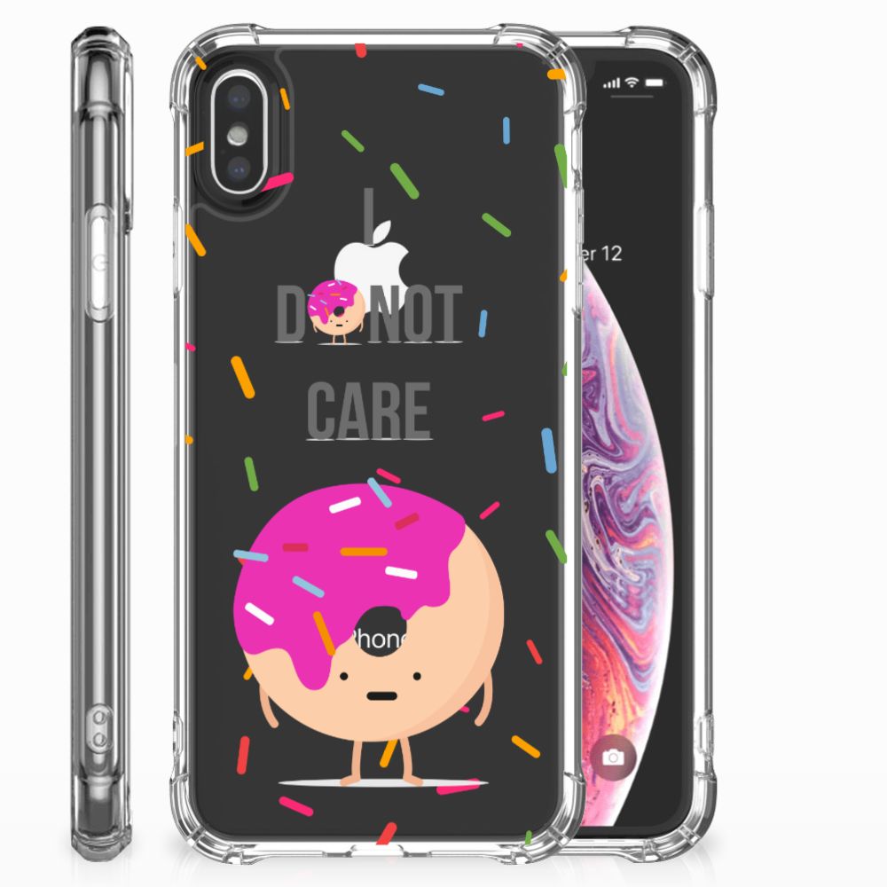 Apple iPhone Xs Max Beschermhoes Donut Roze