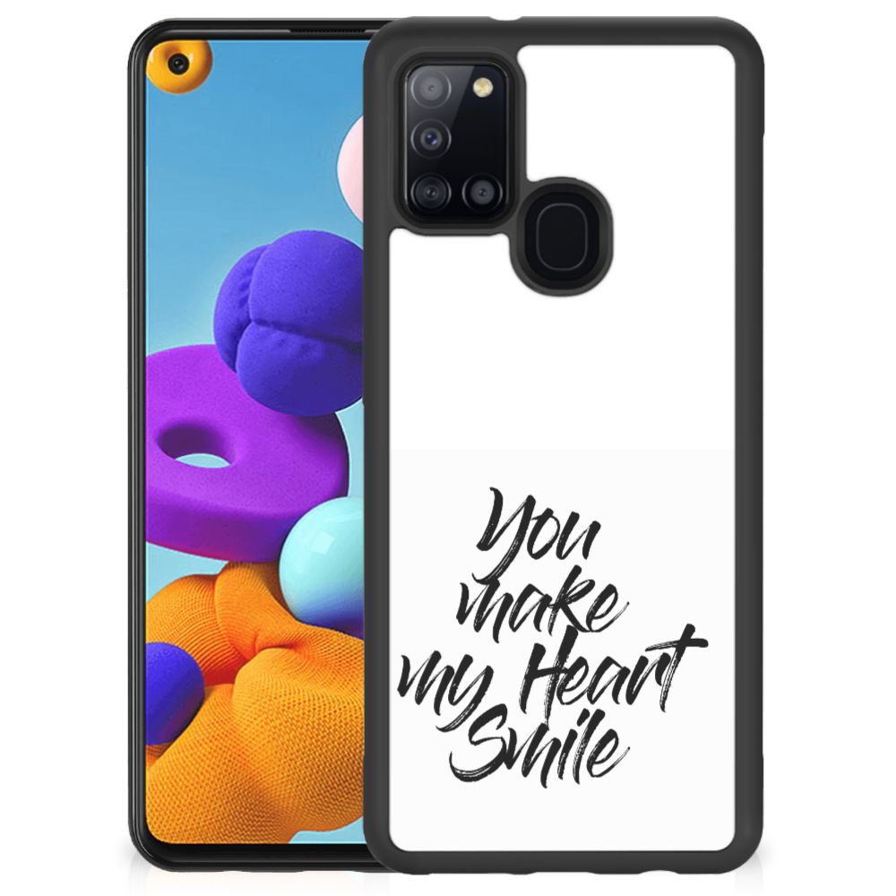 Samsung Galaxy A21s Hoesje met Quotes Heart Smile