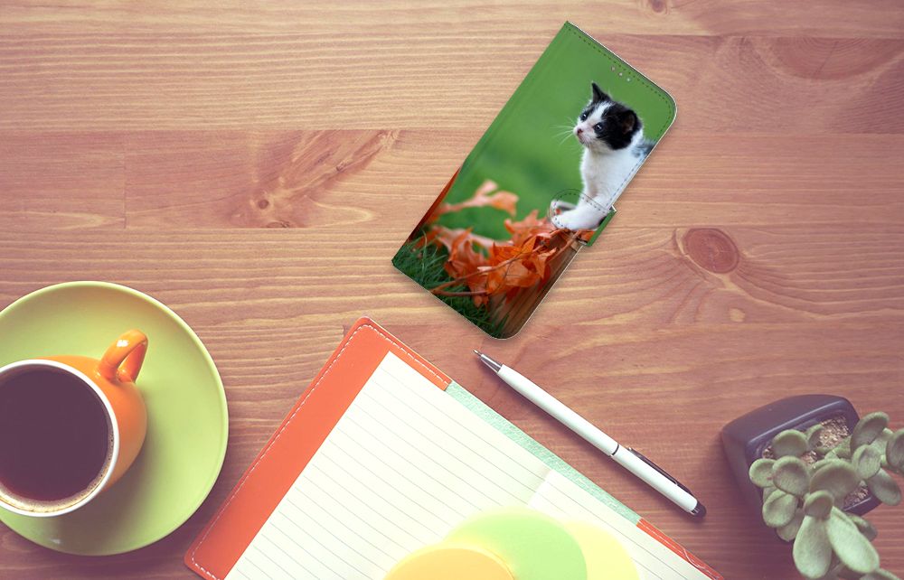 Motorola Moto G60s Telefoonhoesje met Pasjes Kitten
