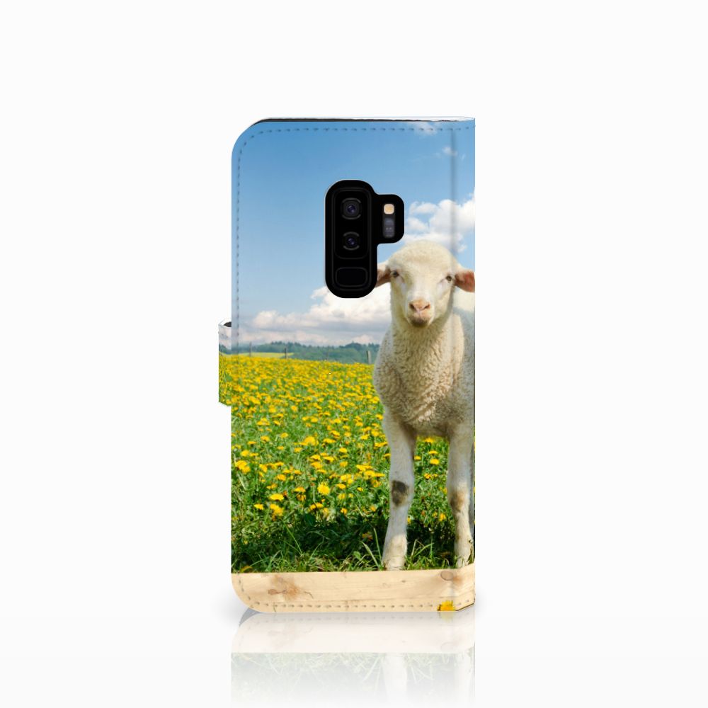 Samsung Galaxy S9 Plus Telefoonhoesje met Pasjes Schaap en Lammetje