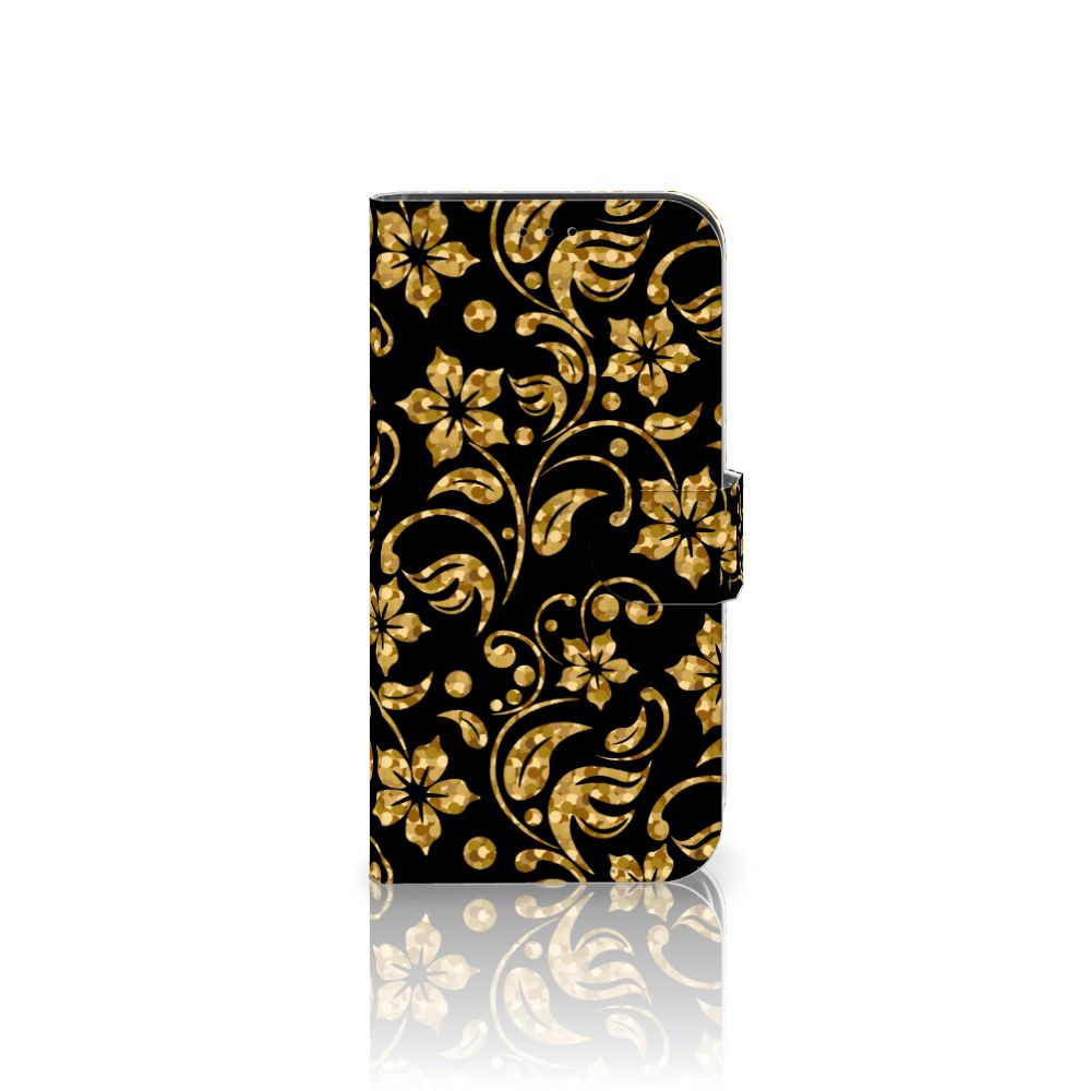 iPhone 13 Pro Hoesje Gouden Bloemen