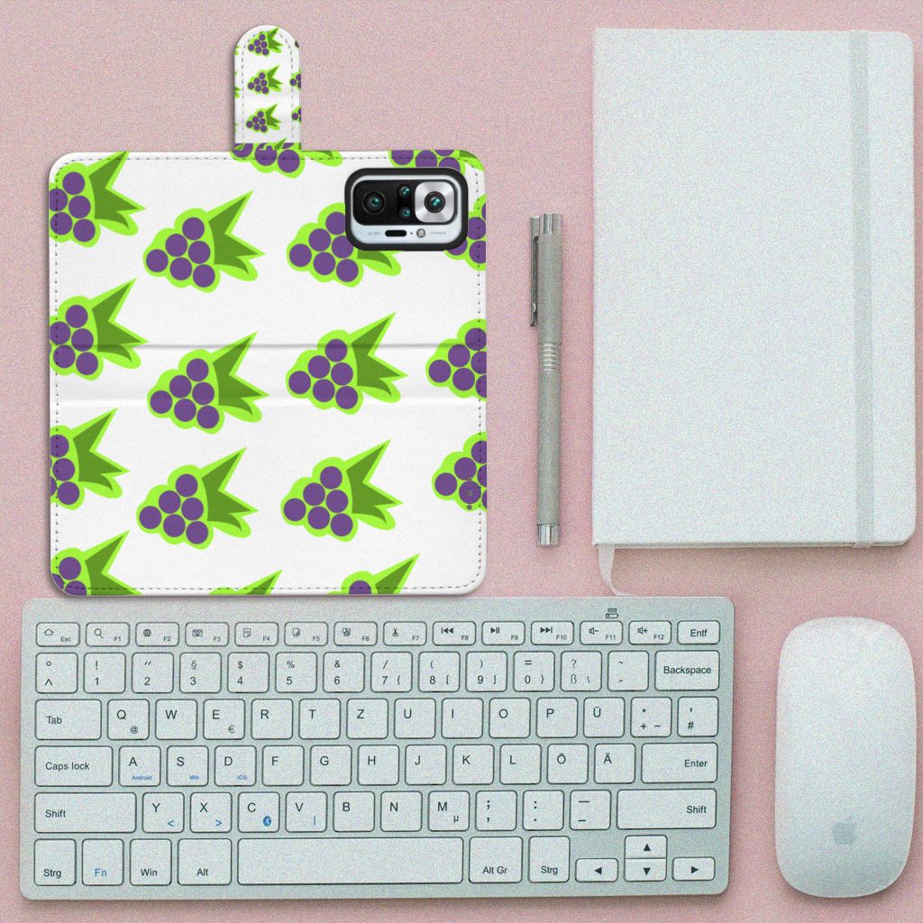 Xiaomi Redmi Note 10 Pro Book Cover Druiven