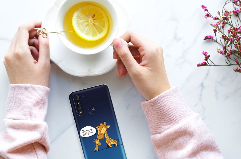 Motorola Moto G8 Power Lite Telefoonhoesje met Naam Giraffe B2C Telecom