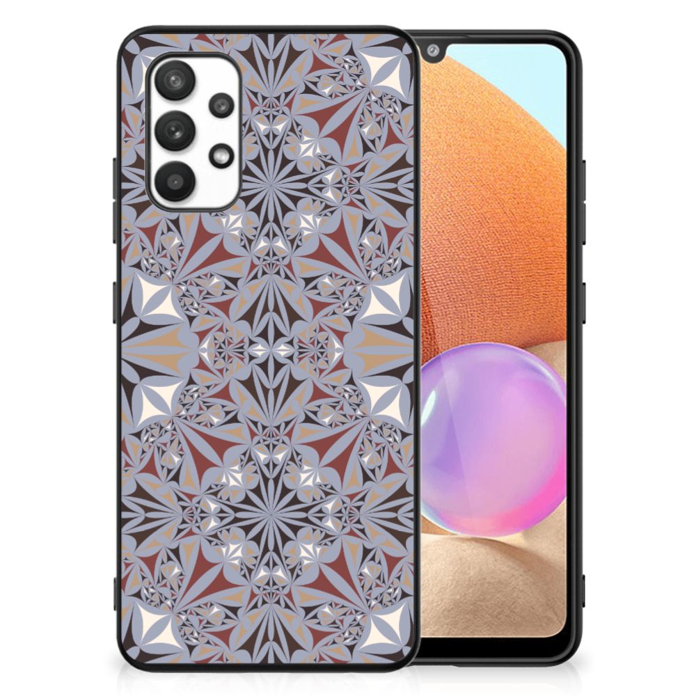 Samsung Galaxy A32 4G | A32 5G Enterprise Editie Marmeren Print Telefoonhoesje Flower Tiles B2C Telecom