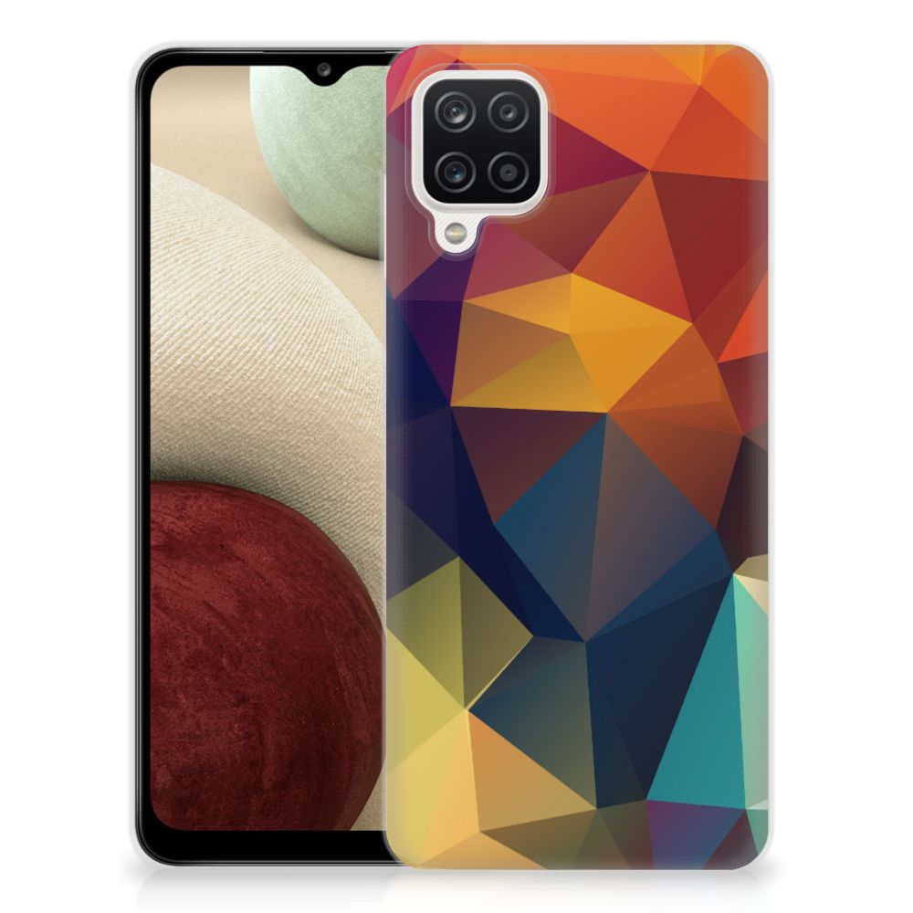 Samsung Galaxy A12 TPU Hoesje Polygon Color