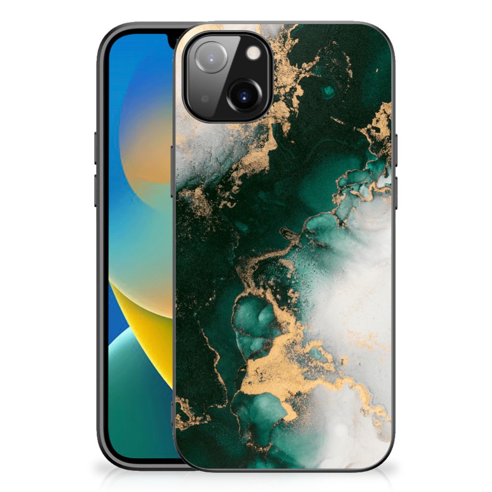 Marmeren Print Telefoonhoesje voor iPhone 14 Plus Marmer Groen