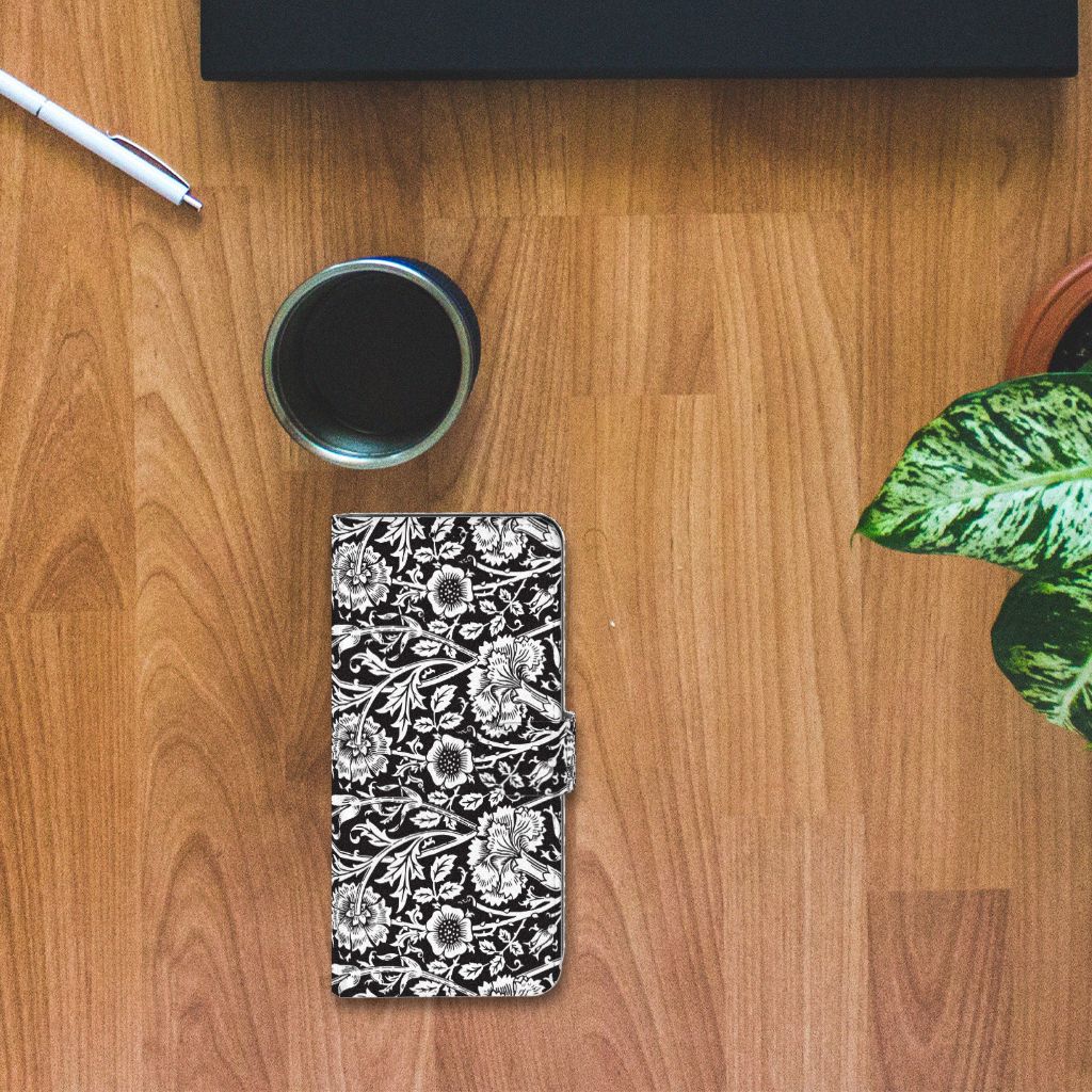 Samsung Galaxy S21 Ultra Hoesje Black Flowers