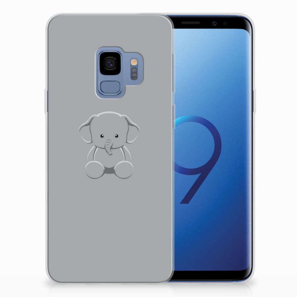 Samsung Galaxy S9 Telefoonhoesje met Naam Grijs Baby Olifant