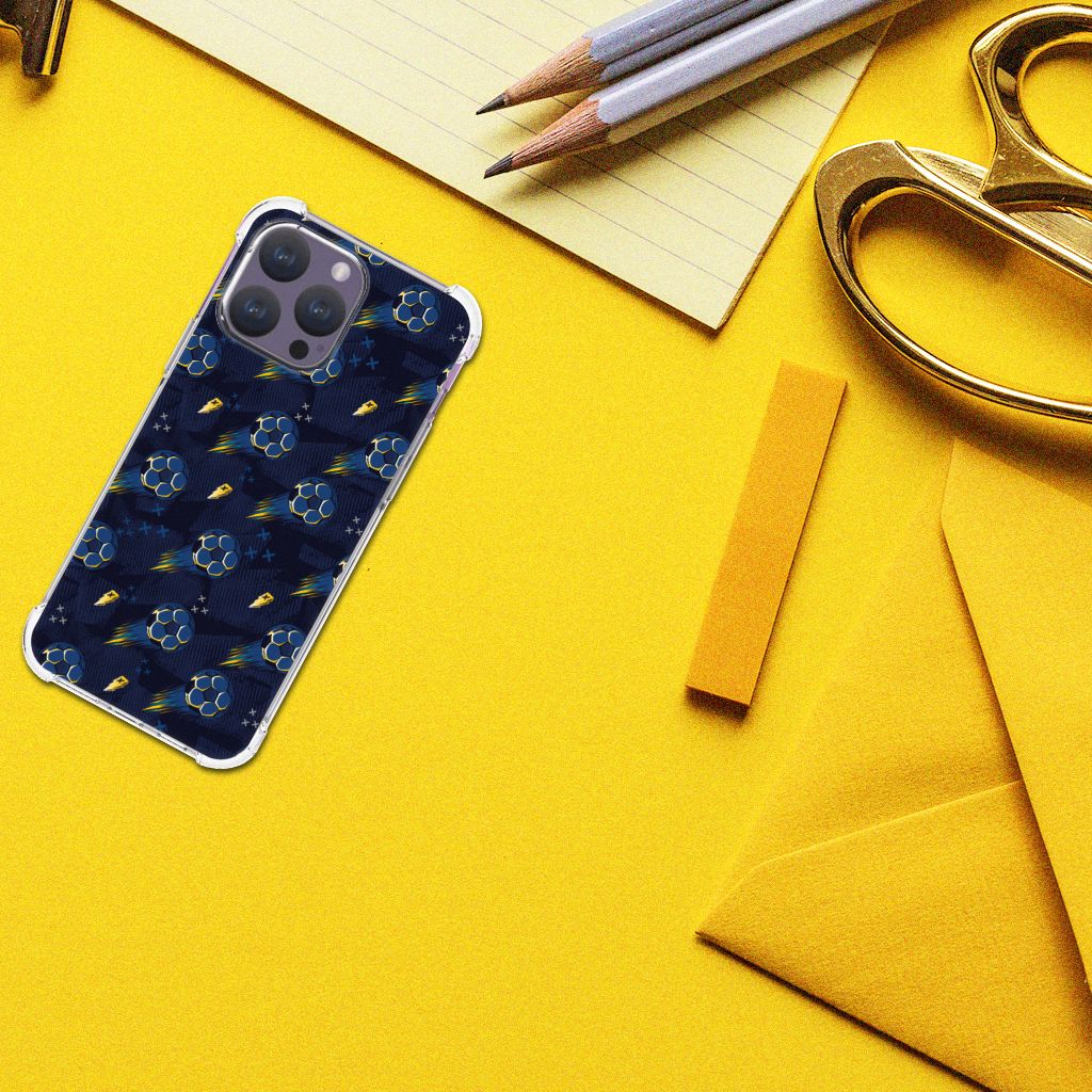 Doorzichtige Silicone Hoesje voor iPhone 15 Pro Max Voetbal B2C Telecom