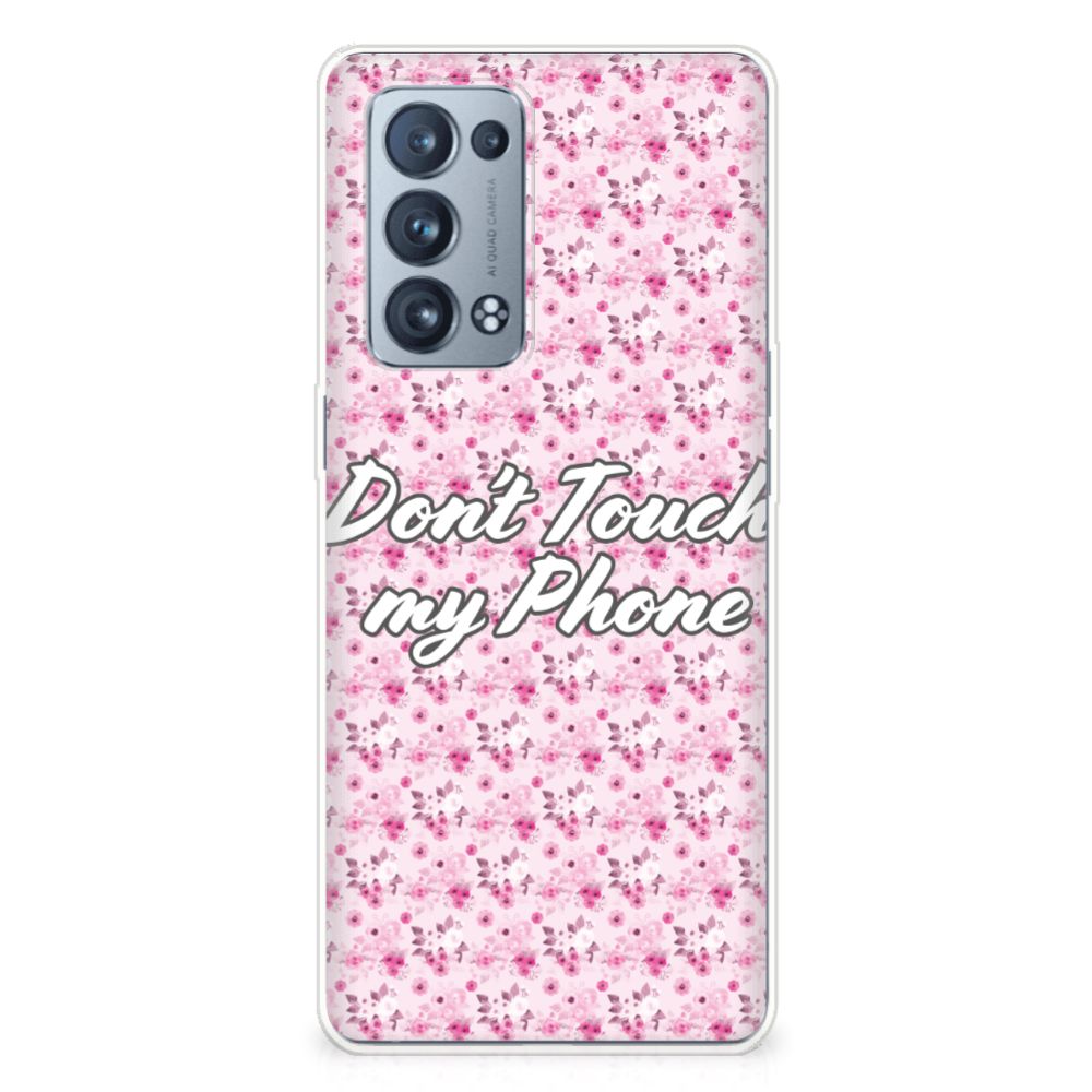 OPPO Reno 6 Pro Plus 5G Silicone-hoesje Flowers Pink DTMP