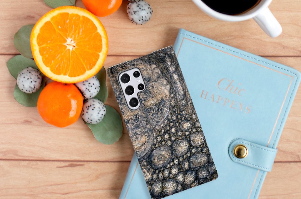Samsung Galaxy S22 Ultra Hoesje maken Krokodillenprint - B2C Telecom