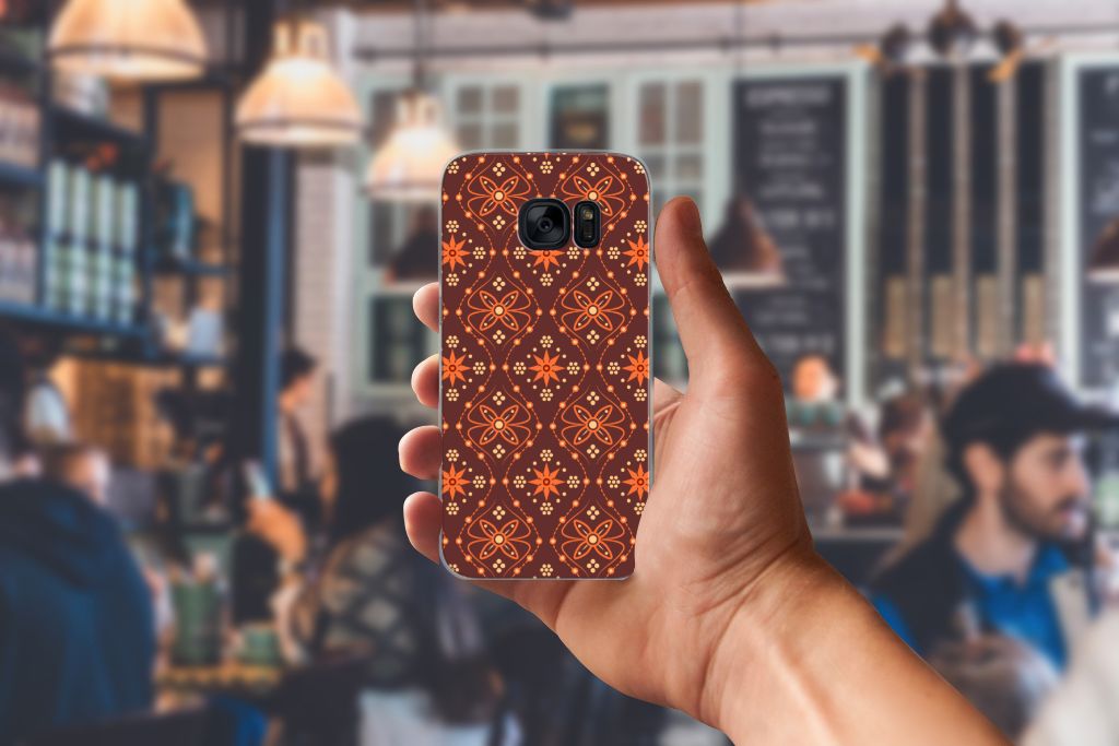 Samsung Galaxy S7 TPU bumper Batik Brown