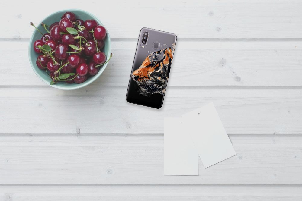 Hoesje maken Samsung Galaxy M30 Watercolor Tiger