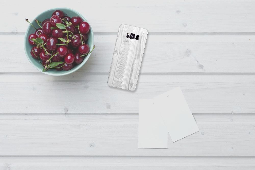 Samsung Galaxy S8 Plus Bumper Hoesje White Wood