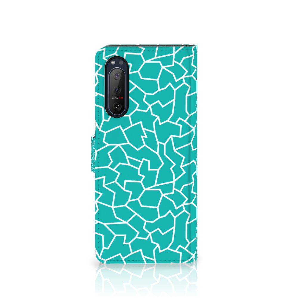 Sony Xperia 5II Hoesje Cracks Blue