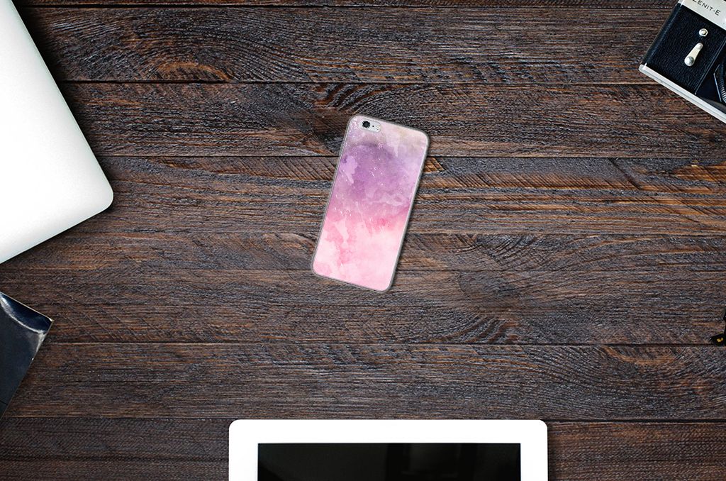 Hoesje maken Apple iPhone 6 | 6s Pink Purple Paint