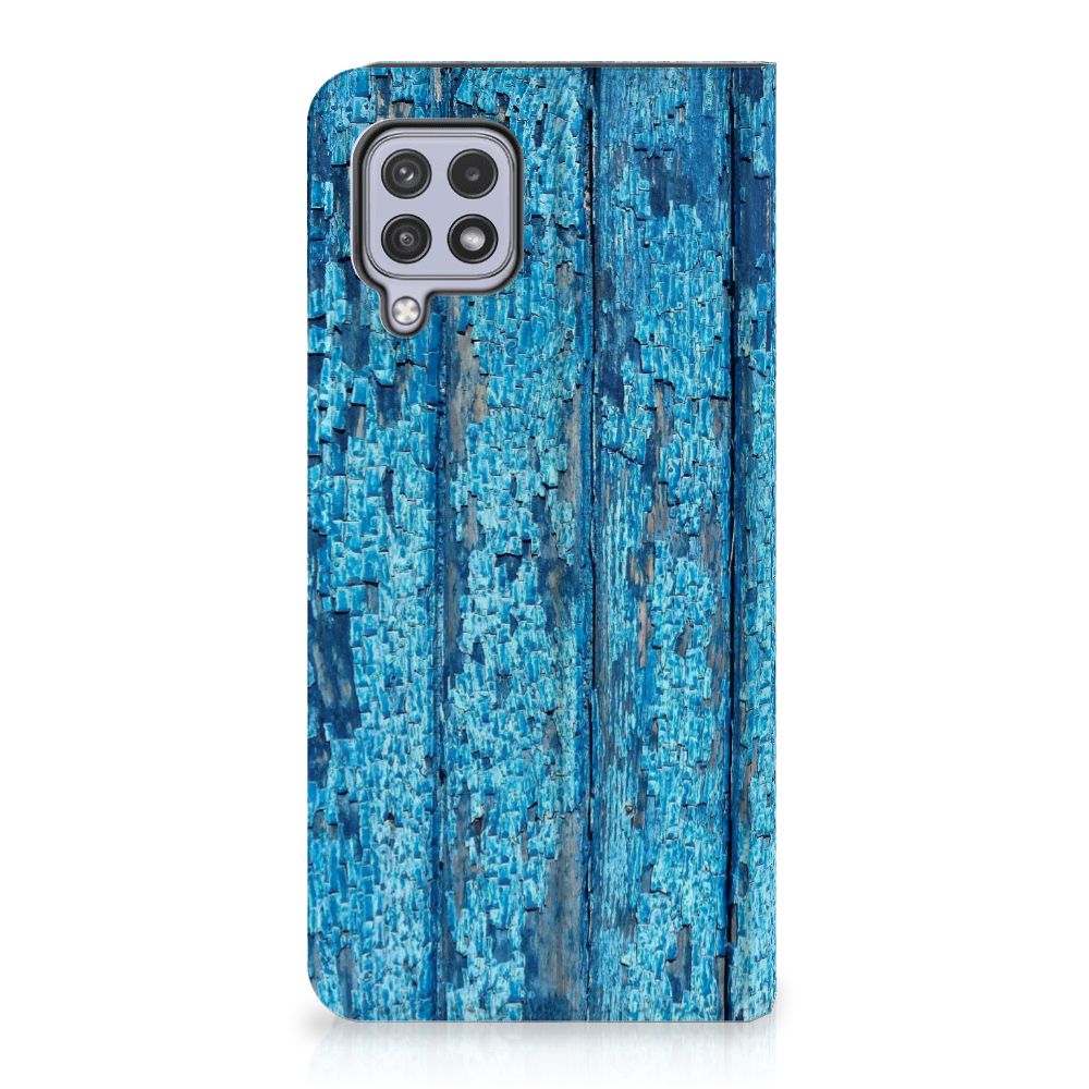 Samsung Galaxy A22 4G | M22 Book Wallet Case Wood Blue - B2C Telecom