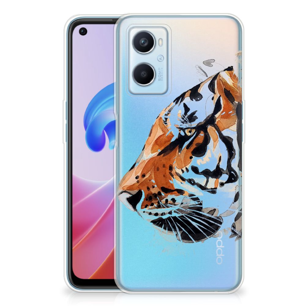 Hoesje maken OPPO A96 | OPPO A76 Watercolor Tiger B2C Telecom