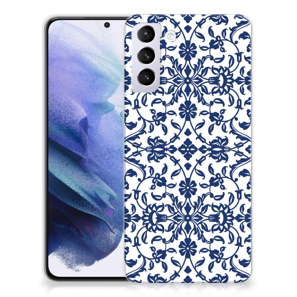 Samsung Galaxy S21 Plus TPU Case Flower Blue