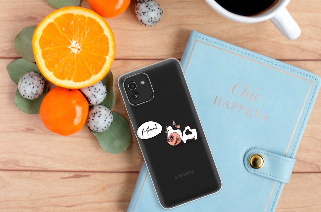 Samsung Galaxy A03 Telefoonhoesje met Naam Cow B2C Telecom