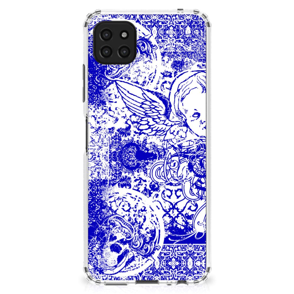 Extreme Case Samsung Galaxy A22 5G Angel Skull Blauw B2C Telecom