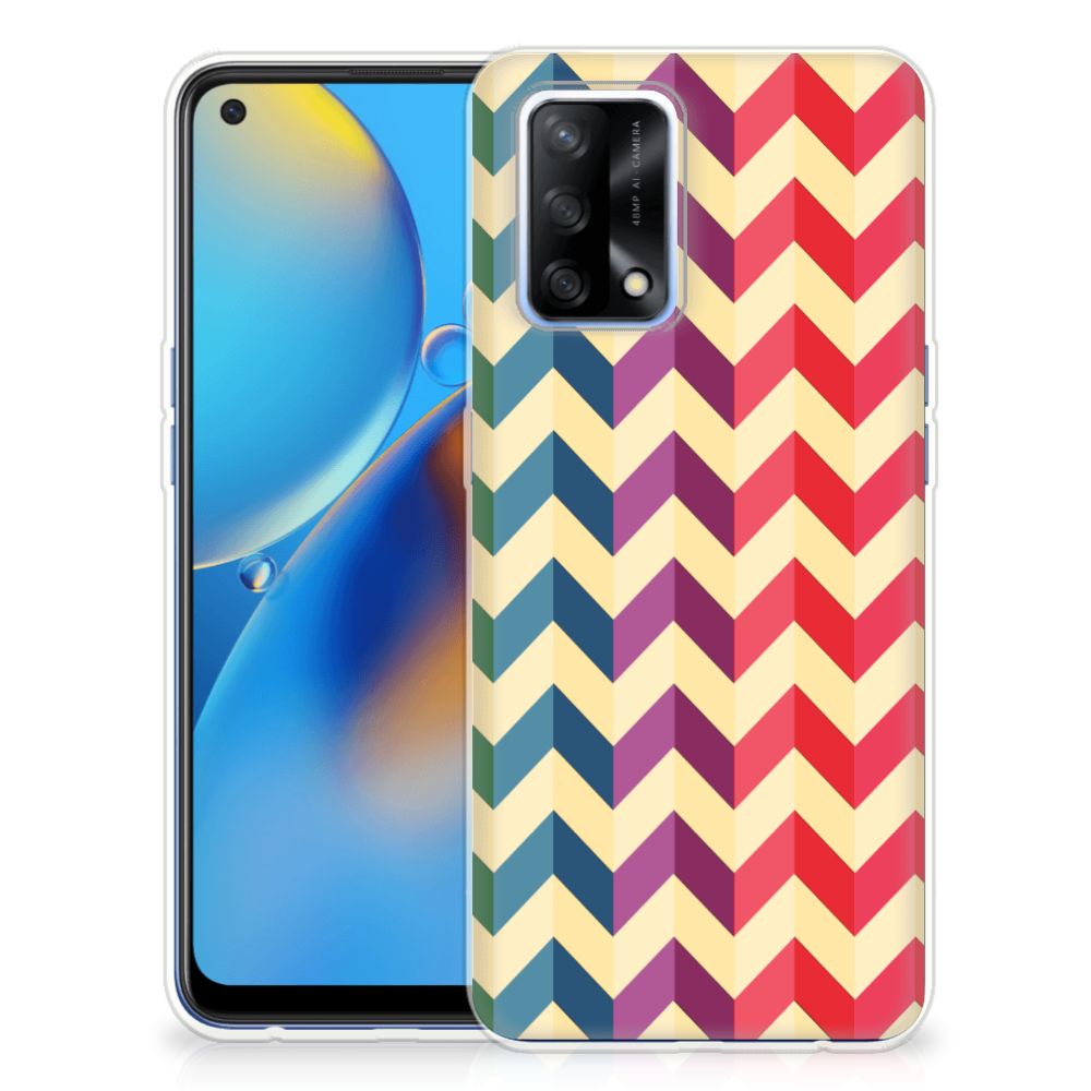 OPPO A74 4G TPU bumper Zigzag Multi Color B2C Telecom