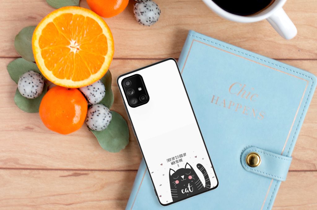 Samsung Galaxy A71 Hoesje Cat Good Day B2C Telecom