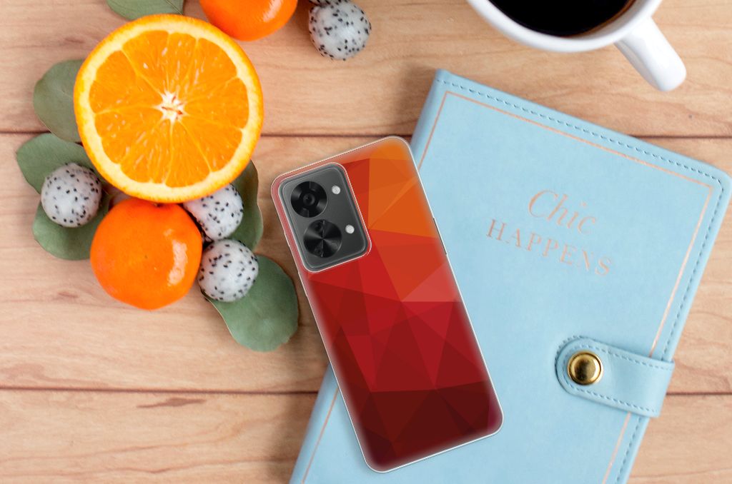 TPU Hoesje voor OnePlus Nord 2T Polygon Red B2C Telecom