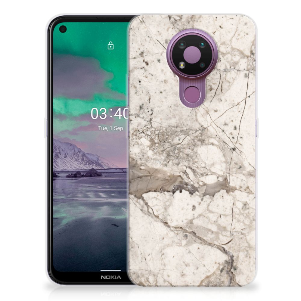 Nokia 3.4 TPU Siliconen Hoesje Marmer Beige B2C Telecom