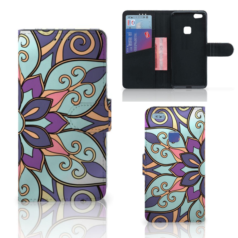 Huawei P10 Lite Hoesje Purple Flower