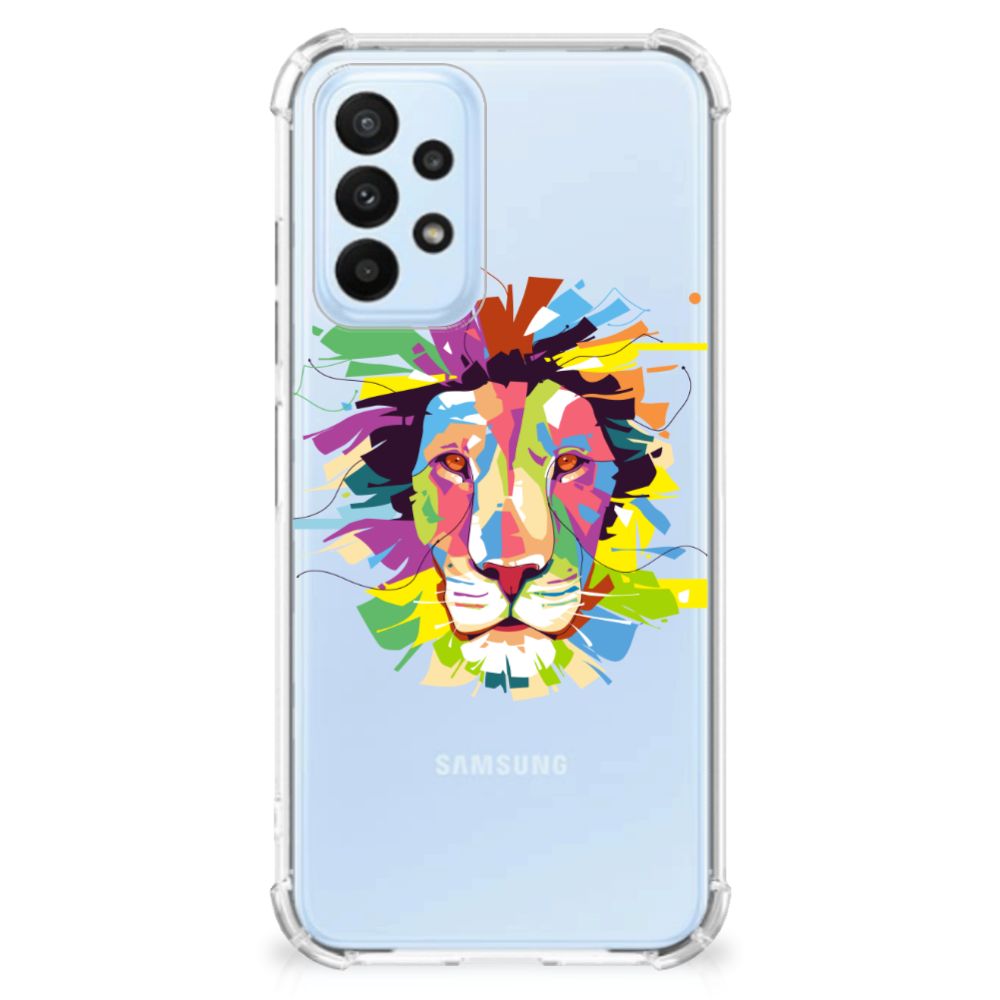Samsung Galaxy A23 Stevig Bumper Hoesje Lion Color - B2C Telecom