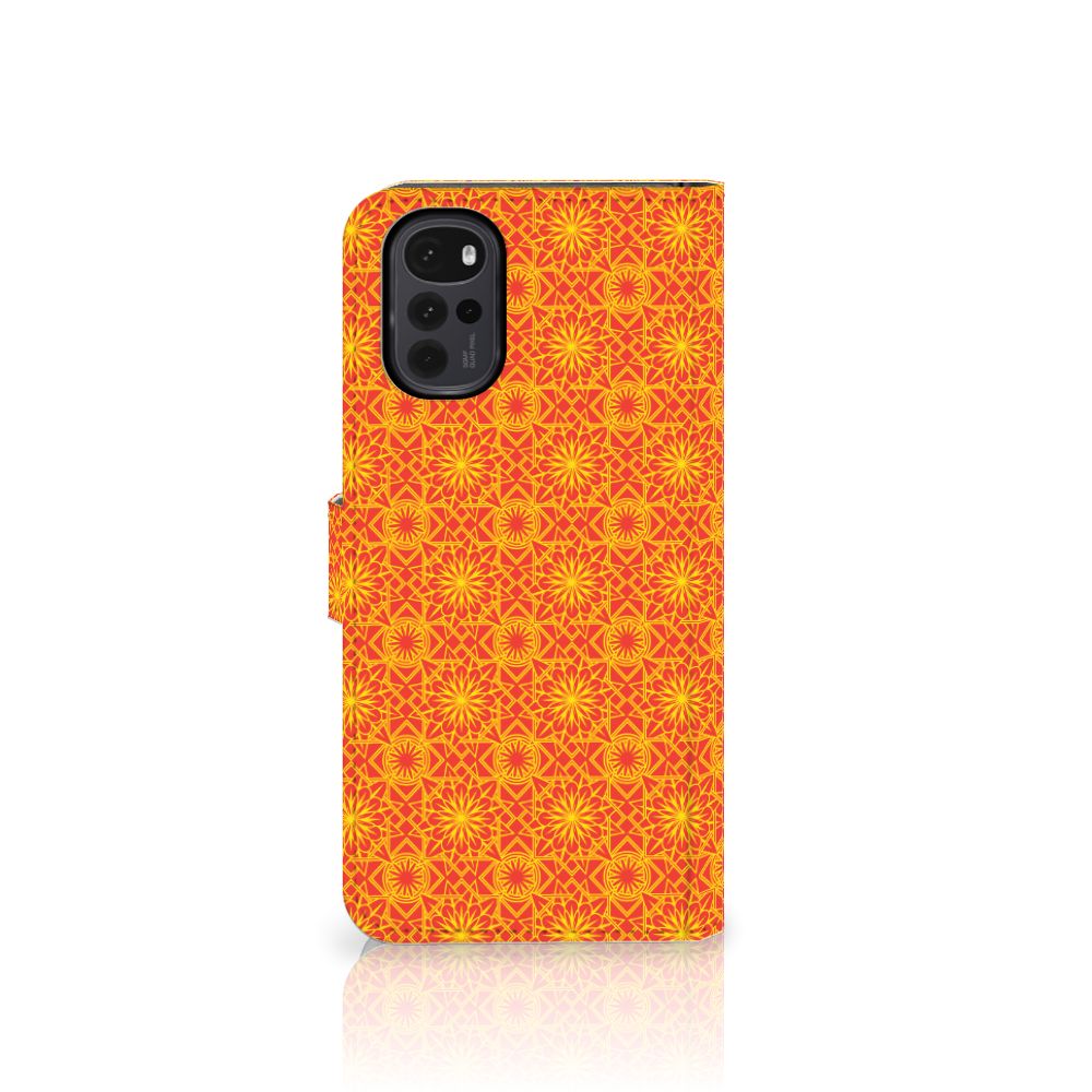 Motorola Moto G22 Telefoon Hoesje Batik Oranje