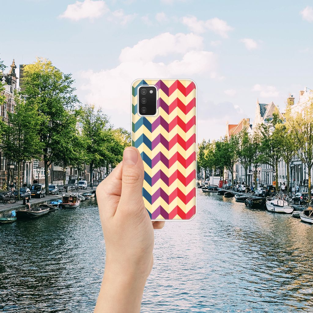 Samsung Galaxy A03S TPU bumper Zigzag Multi Color B2C Telecom