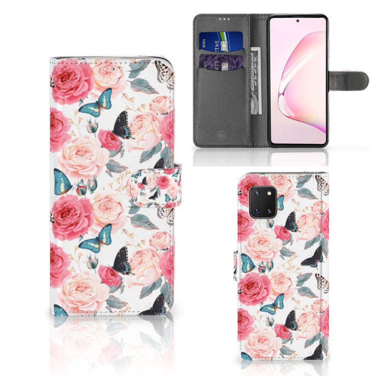 Samsung Note 10 Lite Hoesje Butterfly Roses