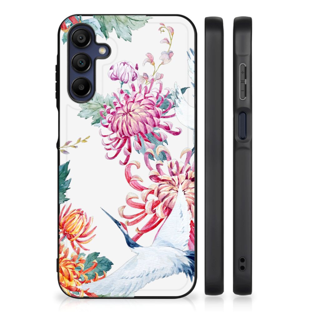 Samsung Galaxy A15 Dierenprint Telefoonhoesje Bird Flowers