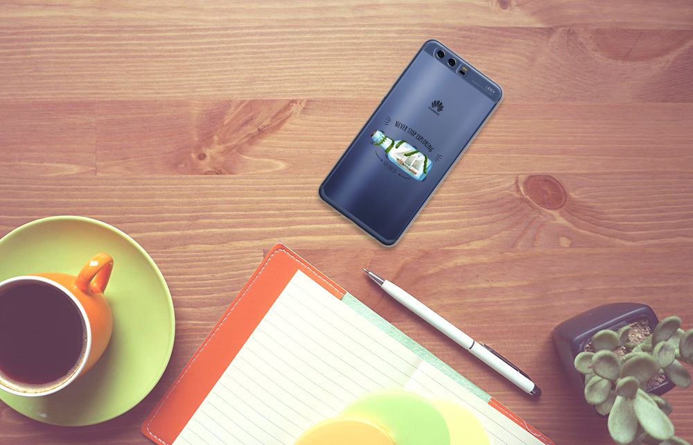Huawei P10 Plus Telefoonhoesje met Naam Boho Bottle