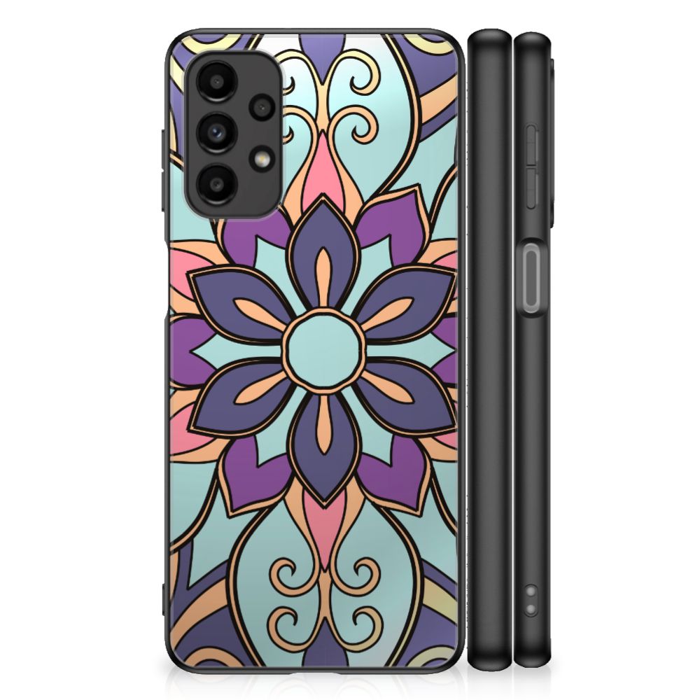 Samsung Galaxy A13 4G Bloemen Hoesje Purple Flower B2C Telecom