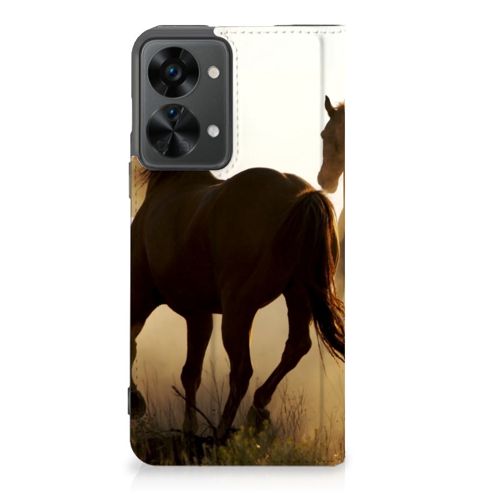 OnePlus Nord 2T Hoesje maken Design Cowboy met paardenafbeelding op een smartphonehoesje.