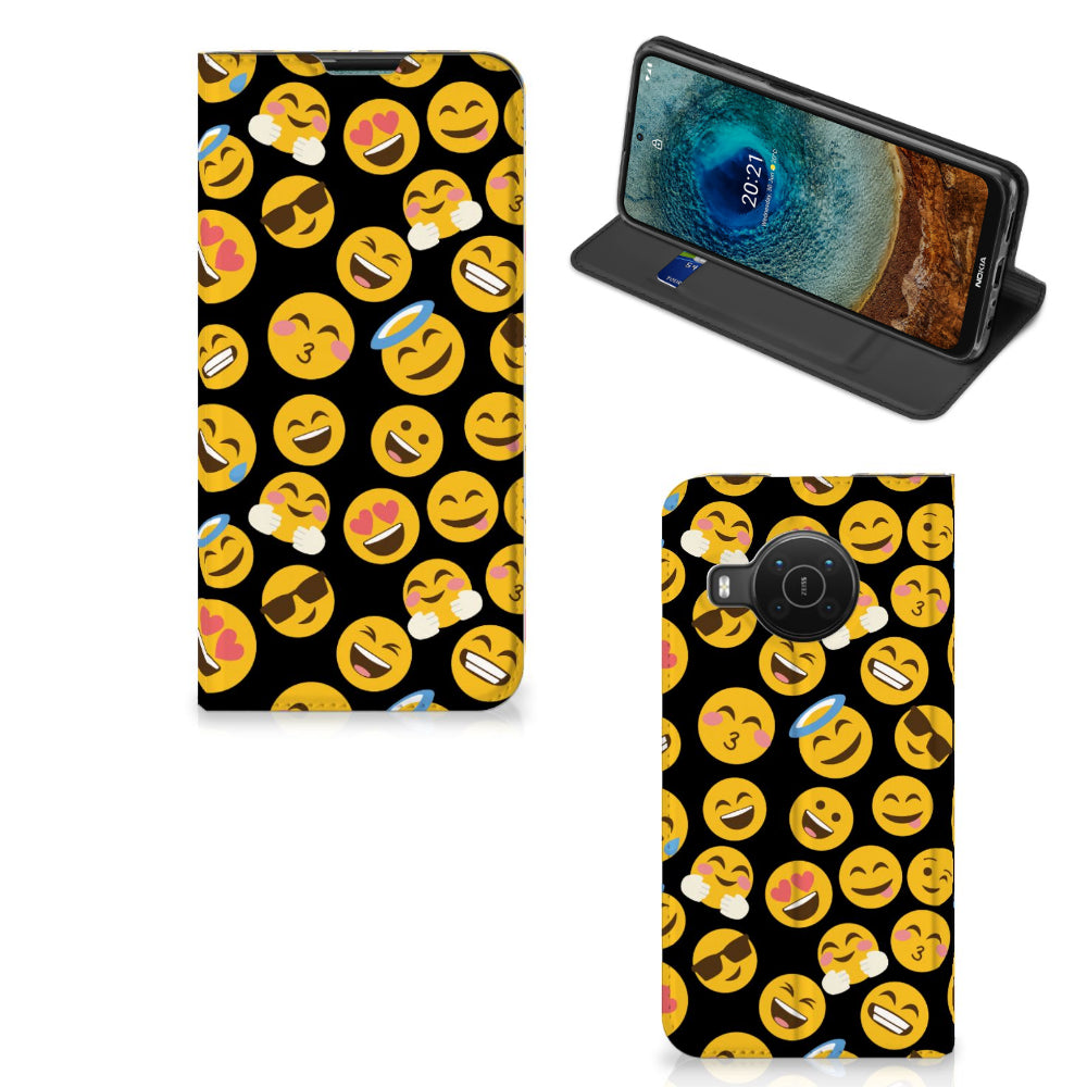 Nokia X20 | X10 Hoesje met Magneet Emoji