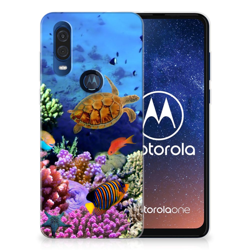 Motorola One Vision TPU Hoesje Vissen