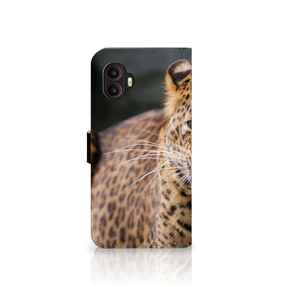 Samsung Galaxy Xcover 6 Pro Telefoonhoesje met Pasjes Luipaard