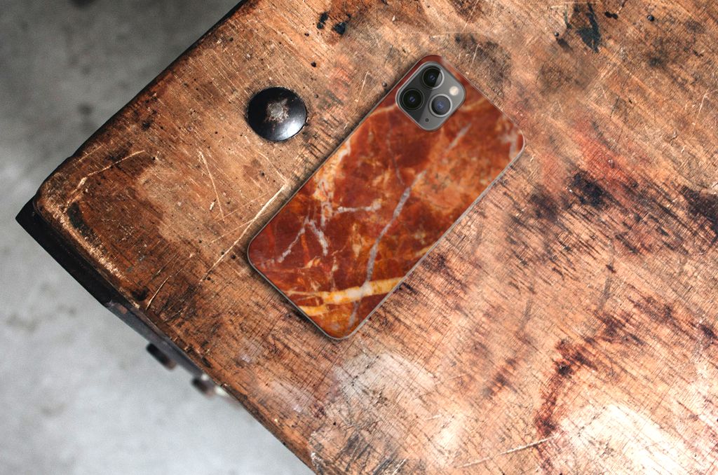 Apple iPhone 11 Pro TPU Siliconen Hoesje Marmer Bruin