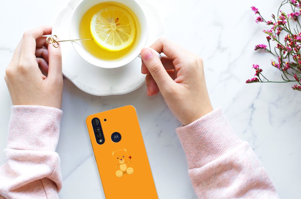 Motorola Moto G8 Power Lite Telefoonhoesje met Naam Baby Beer B2C Telecom