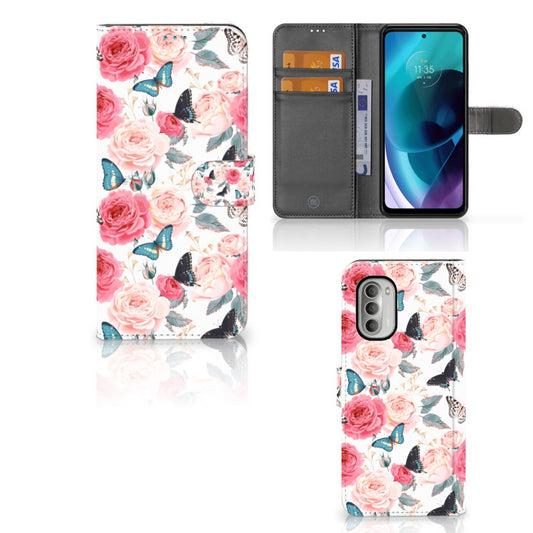 Motorola Moto G51 5G Hoesje Butterfly Roses