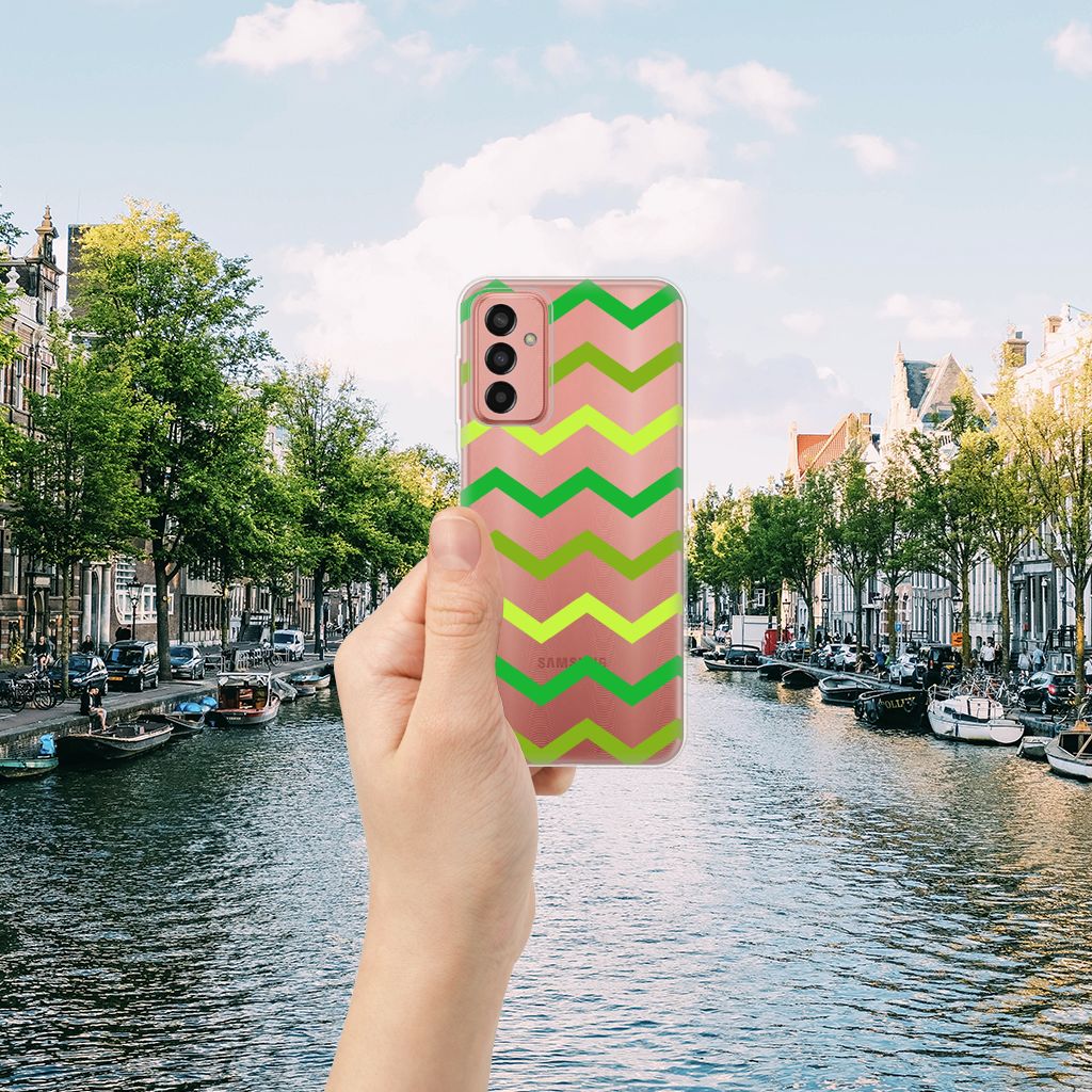 Samsung Galaxy M13 | M23 TPU bumper Zigzag Groen B2C Telecom