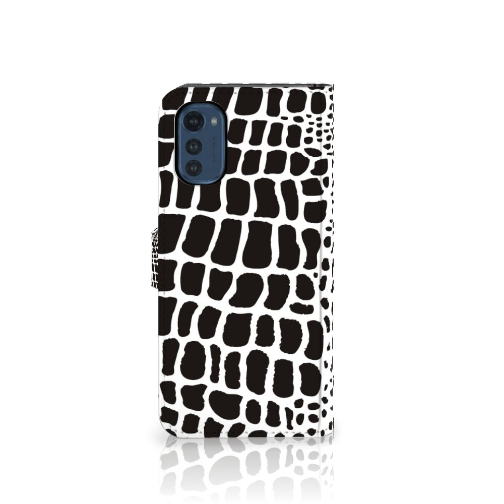 Motorola Moto E32 | Moto E32s Telefoonhoesje met Pasjes Slangenprint